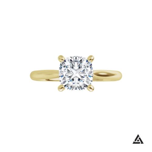 1.02-Carat Cushion Cut Diamond Solitaire Engagement Ring