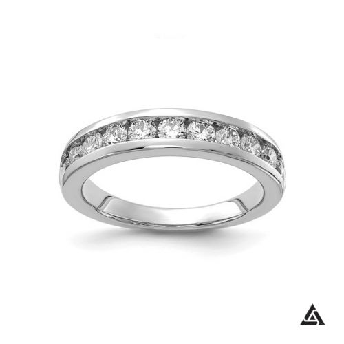 Channel Set Diamond Wedding Band