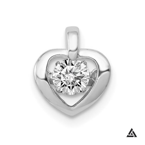 0.25 CT Diamond Heart Pendant and Chain