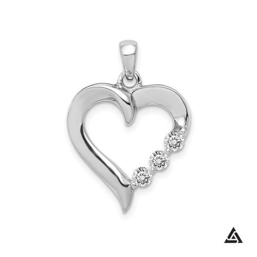 Diamond Heart Pendant and Chain, 0.25 CTW