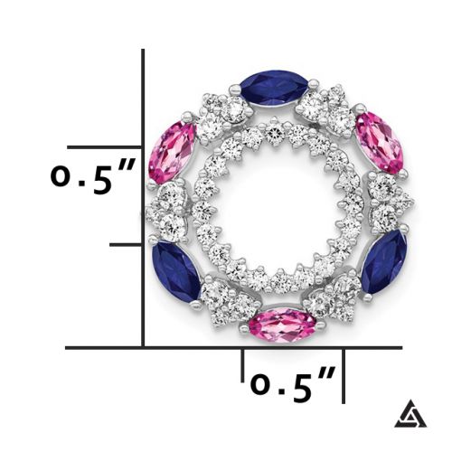 Diamond & Sapphire Eternity Pendant and Chain