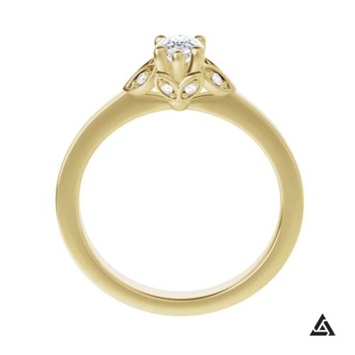 0.50 Carat Pear Brilliant Diamond Engagement Ring