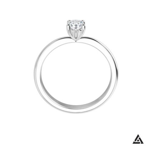 0.54ct Oval Brilliant Diamond Solitaire Engagement Ring