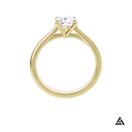 0.80-Carat Round Brilliant Diamond Classic Solitaire Engagement Ring