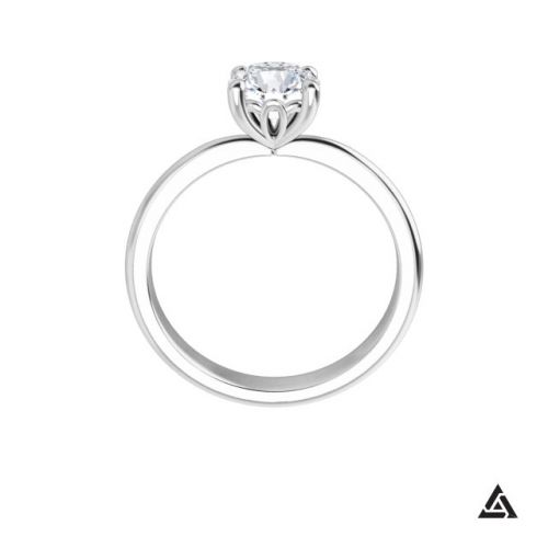 0.85-Carat Round Diamond Solitaire Engagement Ring