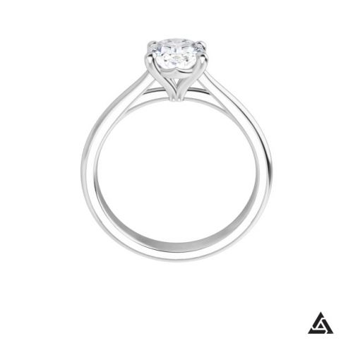 0.94-Carat Oval Brilliant  Diamond Solitaire Engagement Ring