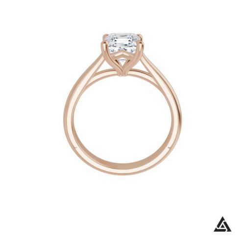 1.00-carat  Asscher Cut Diamond Solitaire Engagement Ring