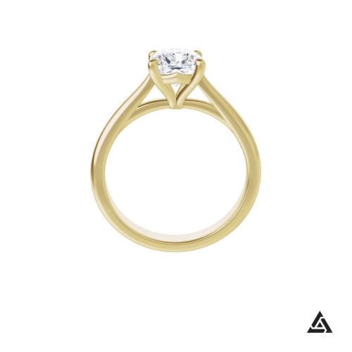 1.02-Carat Cushion Cut Diamond Solitaire Engagement Ring