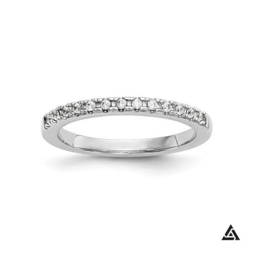 Diamond Wedding Band, 14k White Gold