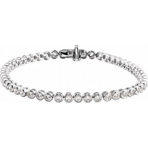 3.50 Carat Bezel-set Diamond Line Bracelet