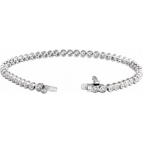 3.50 Carat Bezel-set Diamond Line Bracelet