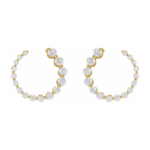 Lab Diamond Front-back Drop Earrings, 14k Gold
