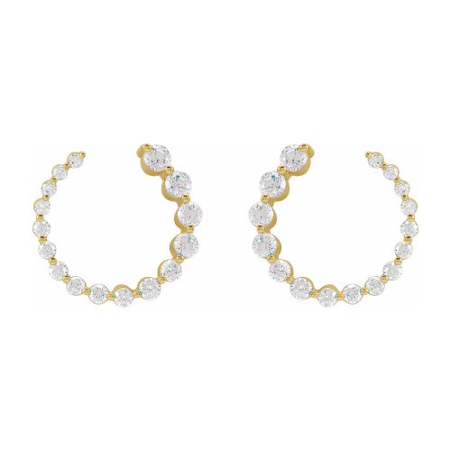 Lab Diamond Front-back Drop Earrings, 14k Gold